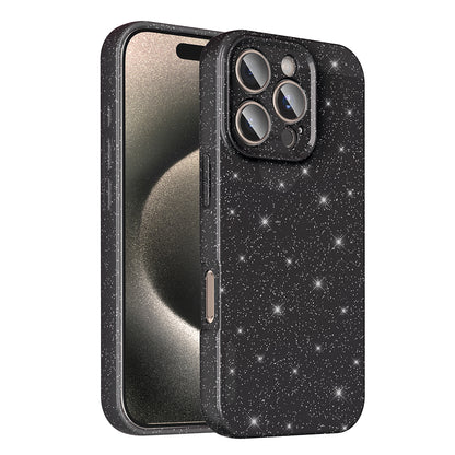 Apple iPhone 16 Pro Kılıf Kamera Korumalı Simli Lüks Zore Koton Kapak