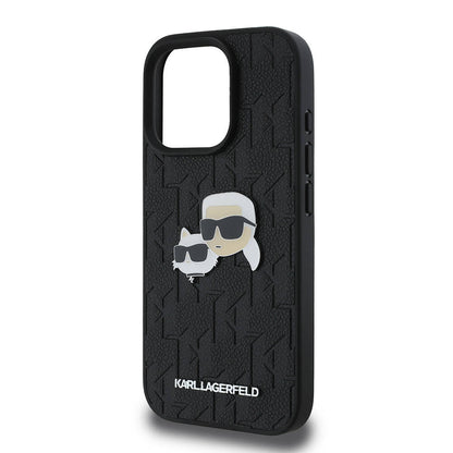 iPhone 16 Pro Kılıf Karl Lagerfeld Orjinal Lisanslı K&C Heads Monogram Pin Kapak