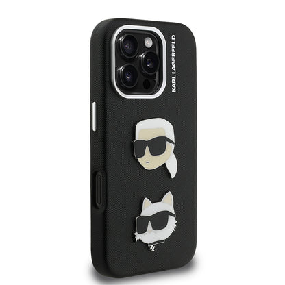 iPhone 16 Pro Kılıf Karl Lagerfeld Orjinal Lisanslı K&C Heads Pin Kapak