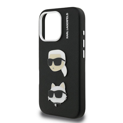 iPhone 16 Pro Kılıf Karl Lagerfeld Orjinal Lisanslı K&C Heads Pin Kapak