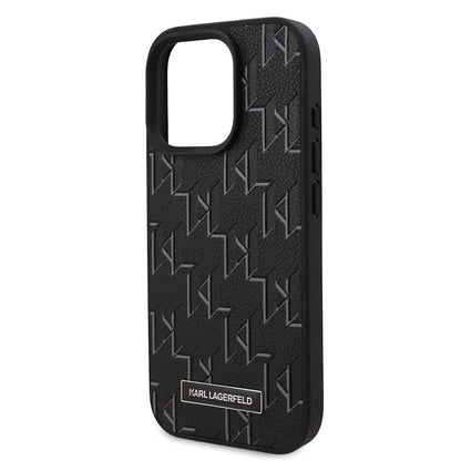 iPhone 16 Pro Kılıf Karl Lagerfeld Orjinal Lisanslı M-safe Şarj Özellikli KL Yazılı Hot Stamp Kapak