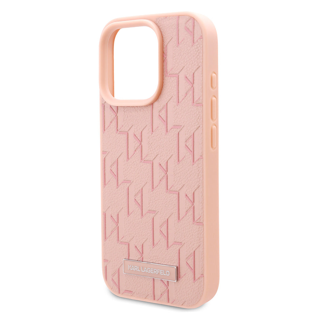 iPhone 16 Pro Kılıf Karl Lagerfeld Orjinal Lisanslı M-safe Şarj Özellikli KL Yazılı Hot Stamp Kapak