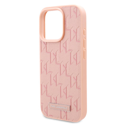 iPhone 16 Pro Kılıf Karl Lagerfeld Orjinal Lisanslı M-safe Şarj Özellikli KL Yazılı Hot Stamp Kapak