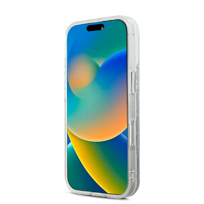 iPhone 16 Pro Kılıf Karl Lagerfeld Orjinal Lisanslı M-safe Şarj Özellikli Sıvılı Simli KC Heads Kapak