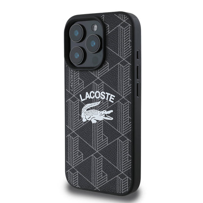 iPhone 16 Pro Kılıf Lacoste Orjinal Lisanslı M-safe Şarj Özellikli Mono Vintage Logo Kapak