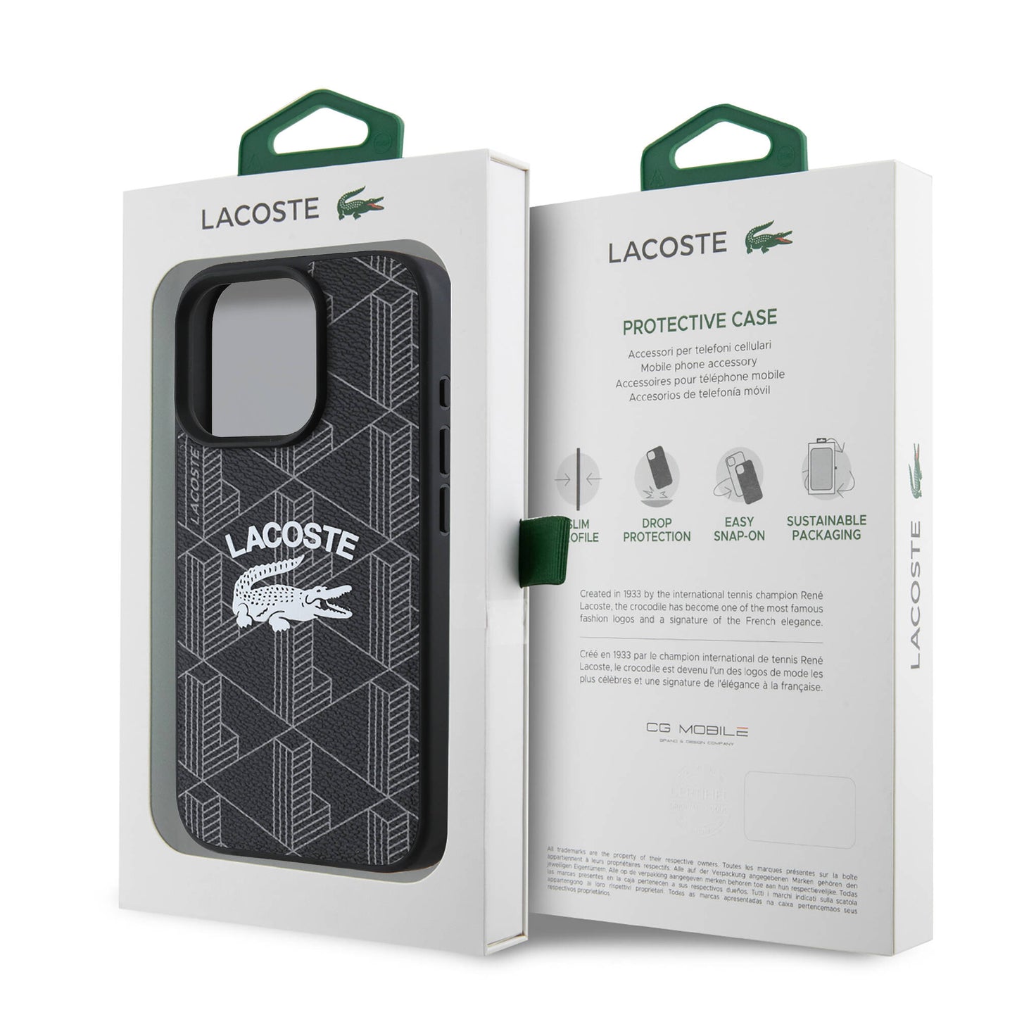 iPhone 16 Pro Kılıf Lacoste Orjinal Lisanslı M-safe Şarj Özellikli Mono Vintage Logo Kapak