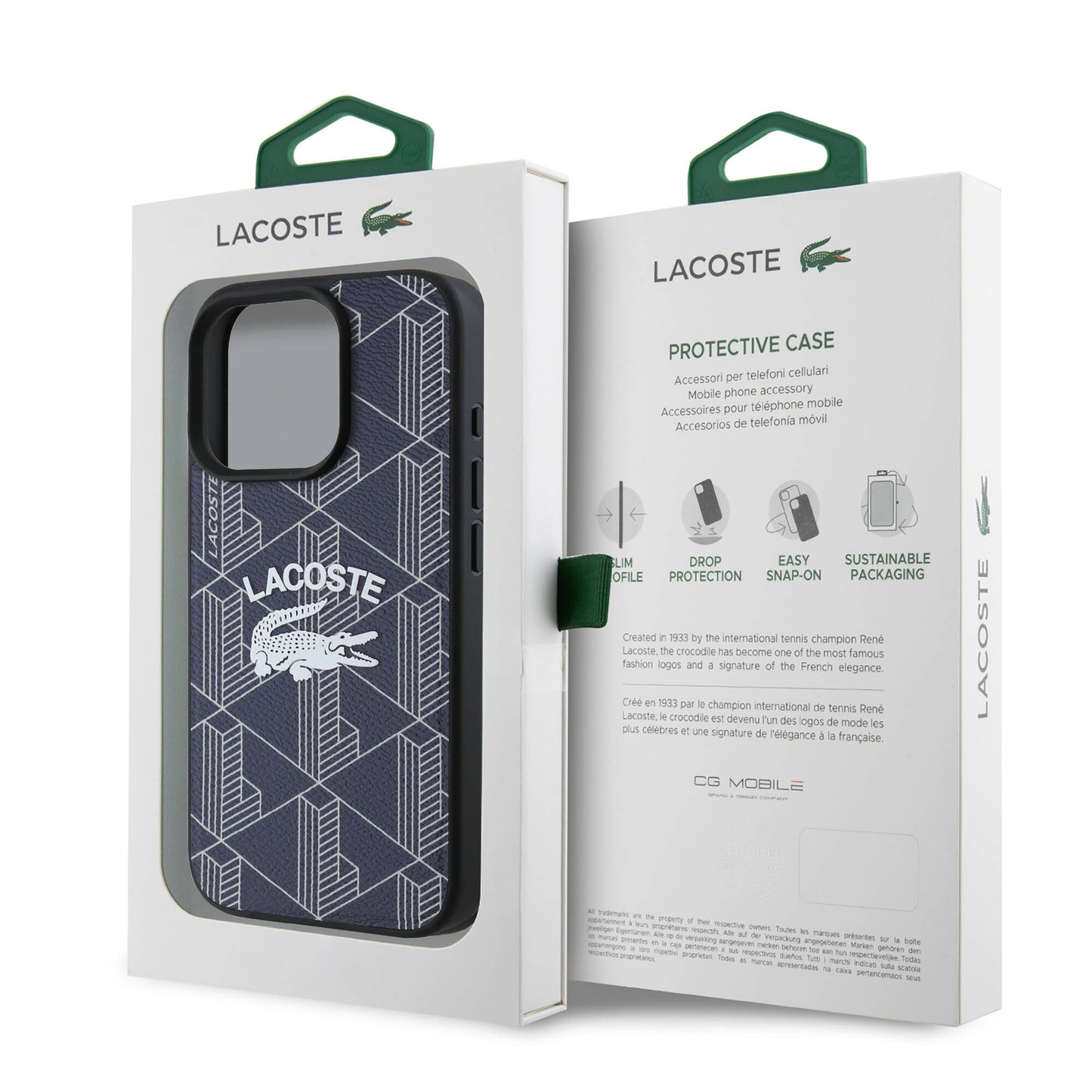 iPhone 16 Pro Kılıf Lacoste Orjinal Lisanslı M-safe Şarj Özellikli Mono Vintage Logo Kapak