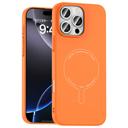 Apple iPhone 16 Pro Kılıf M-Safe Şarj Özellikli Kamera Korumalı Zore Elio Sert PC Kapak