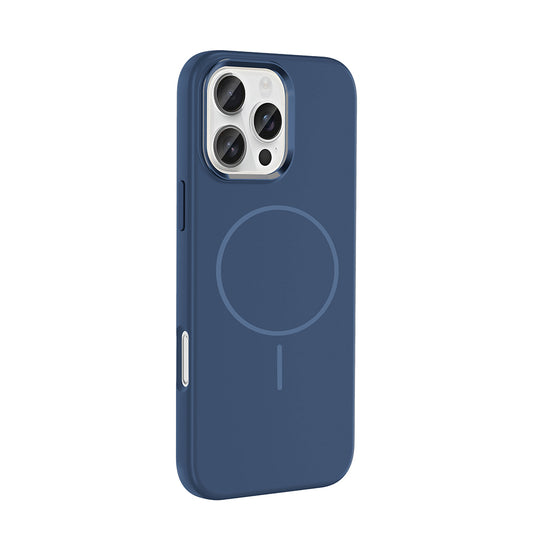 Apple iPhone 16 Pro Kılıf M-Safe Şarj Özellikli Metal Kamera Çerçeveli Zore Edi Silikon Kapak
