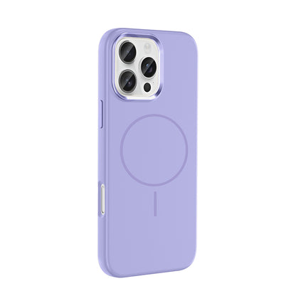 Apple iPhone 16 Pro Kılıf M-Safe Şarj Özellikli Metal Kamera Çerçeveli Zore Edi Silikon Kapak