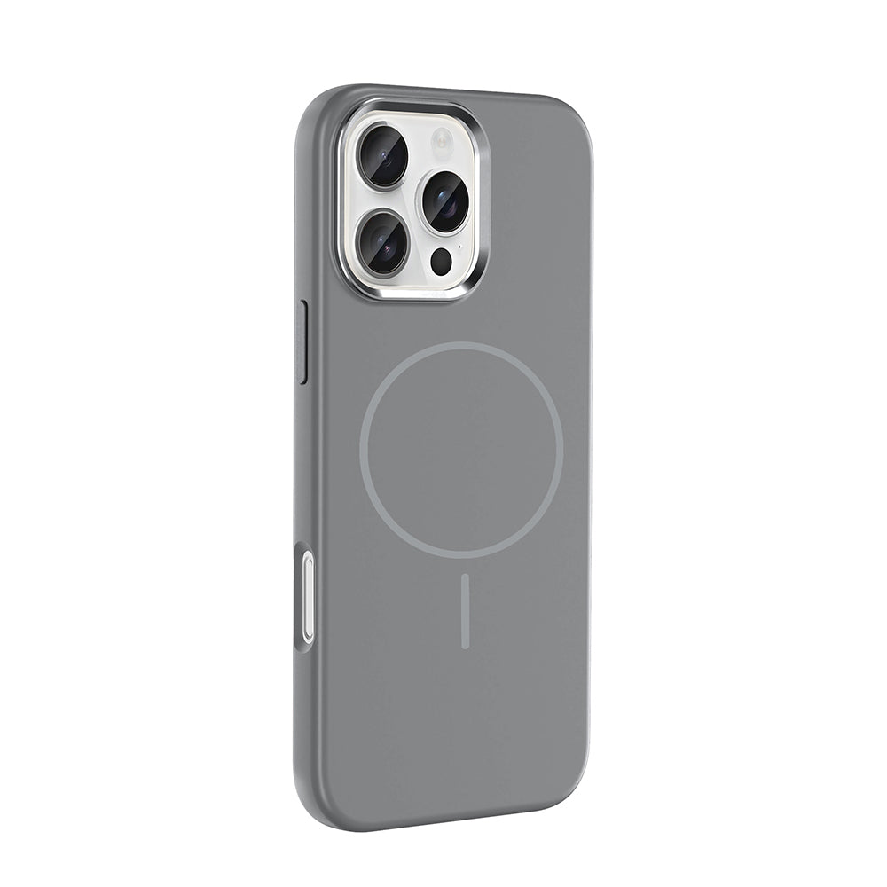 Apple iPhone 16 Pro Kılıf M-Safe Şarj Özellikli Metal Kamera Çerçeveli Zore Edi Silikon Kapak