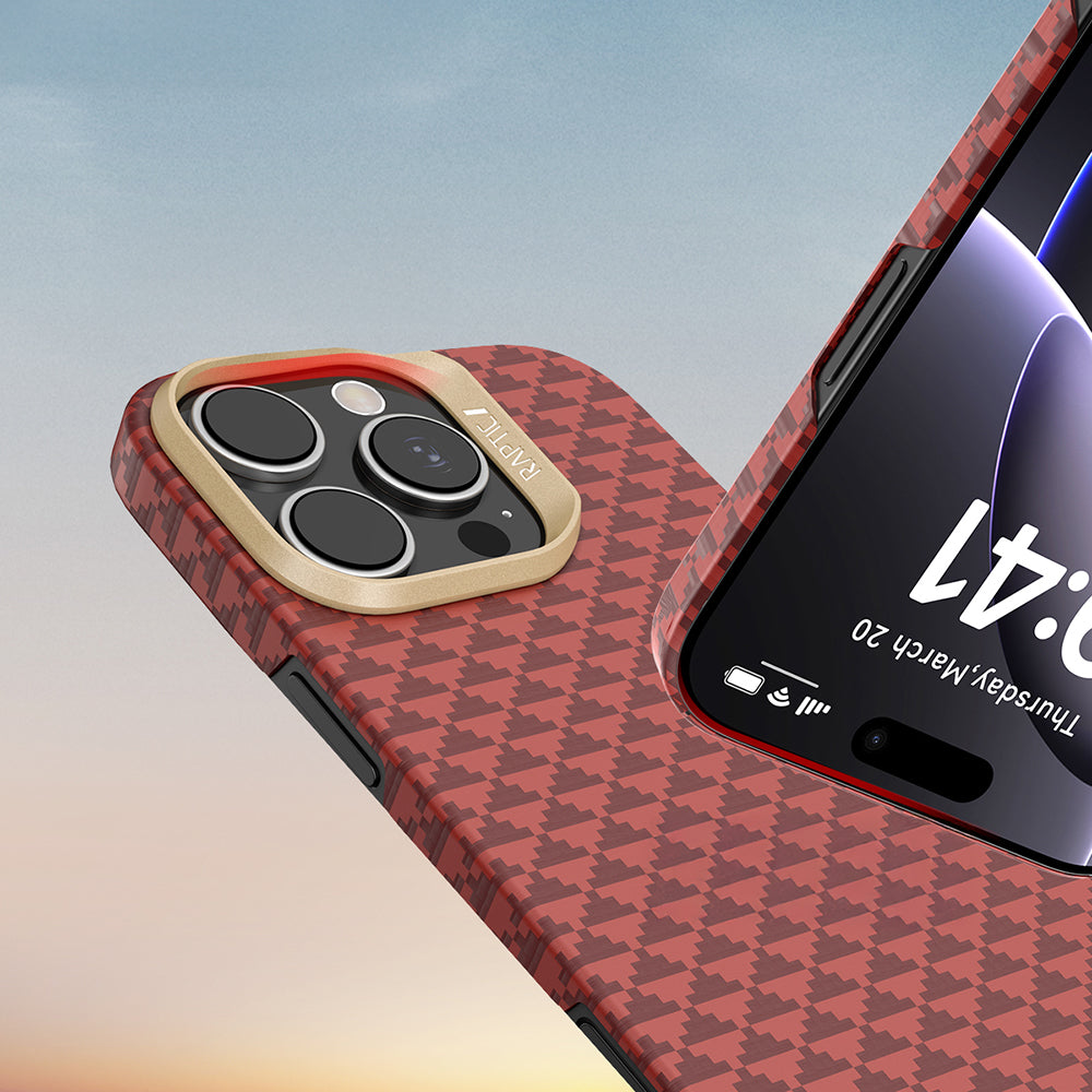 iPhone 16 Pro Kılıf M-safe Şarj Özellikli Raptic Aramid Skin Origin Serisi Kapak
