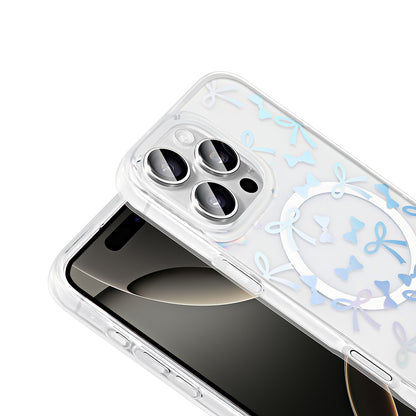 Apple iPhone 16 Pro Kılıf M-Safe Şarj Özellikli Şeffaf Zore Folk Sert Kapak