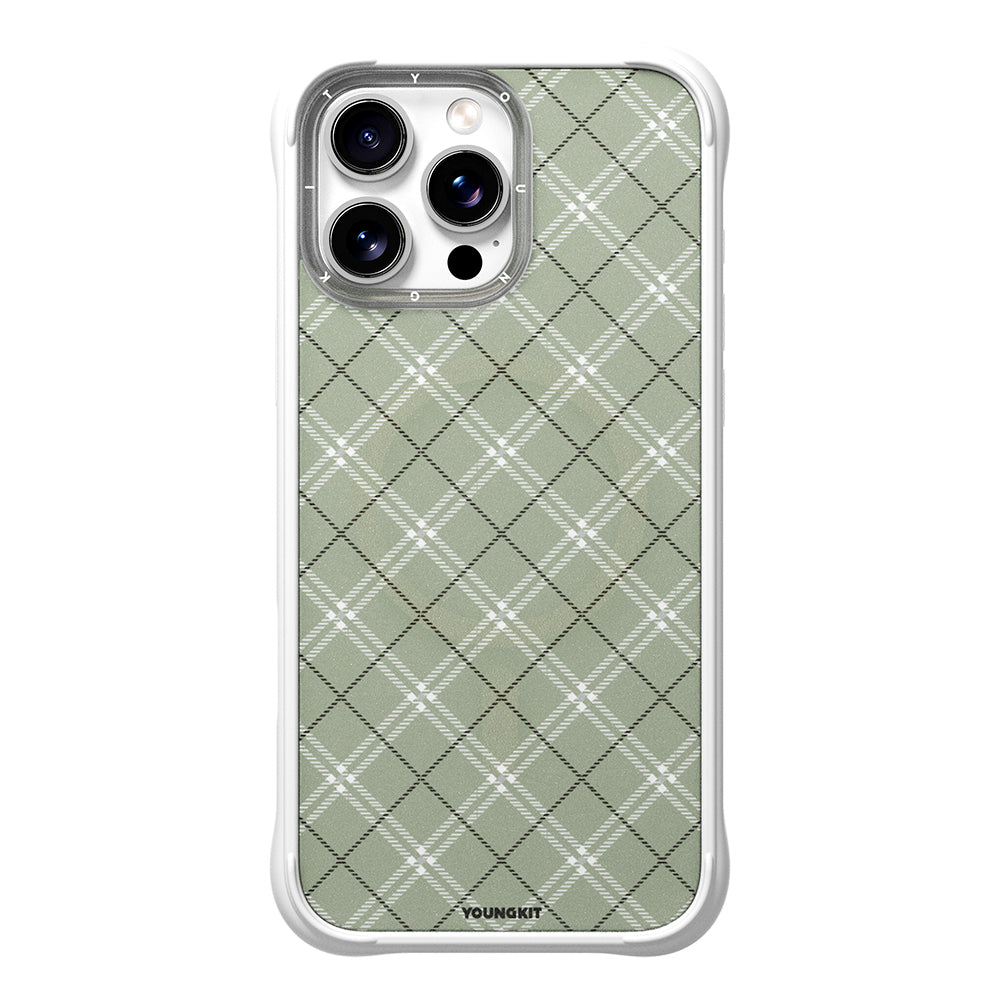 iPhone 16 Pro Kılıf M-safe Şarj Özellikli Youngkit Argyle Serisi Kapak