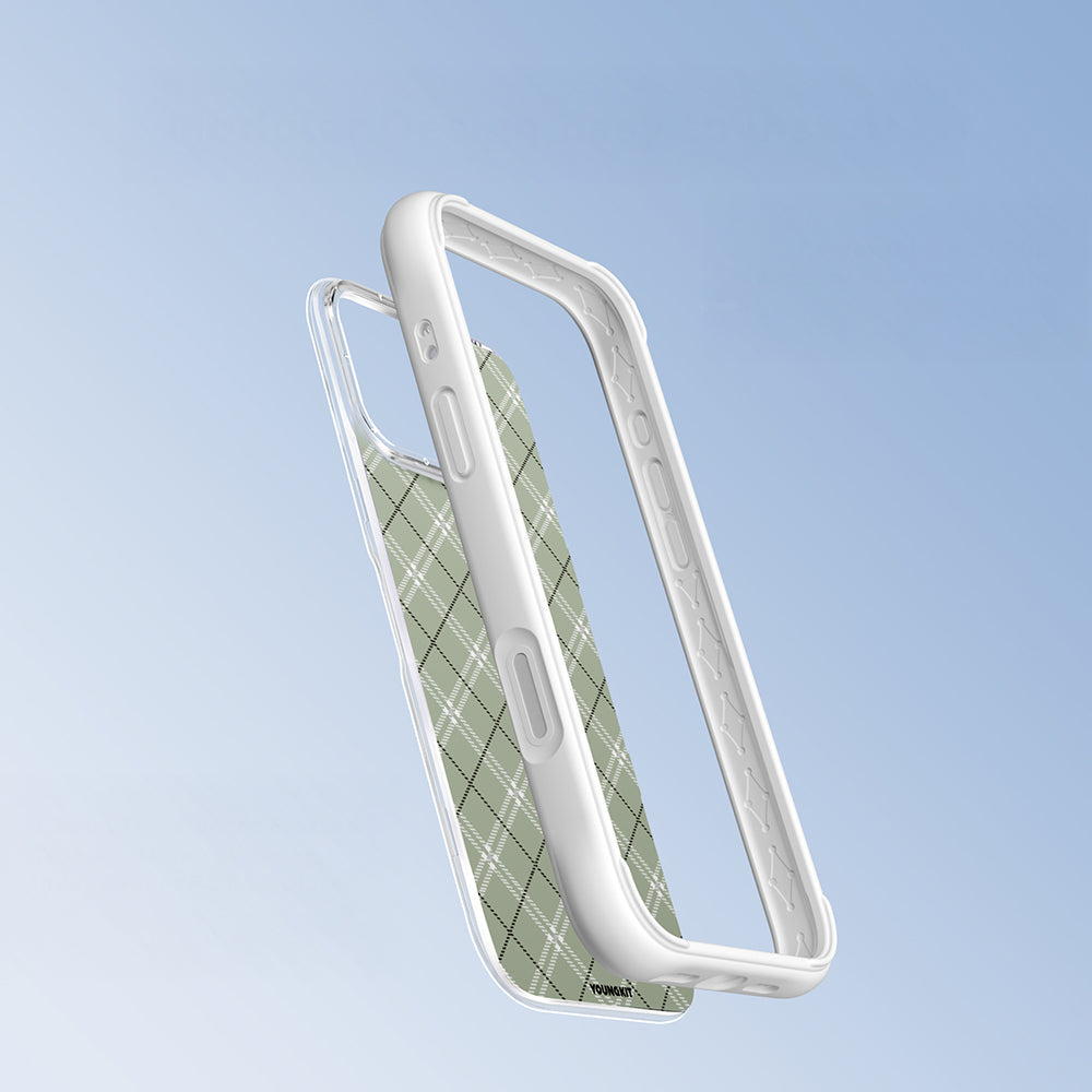 iPhone 16 Pro Kılıf M-safe Şarj Özellikli Youngkit Argyle Serisi Kapak
