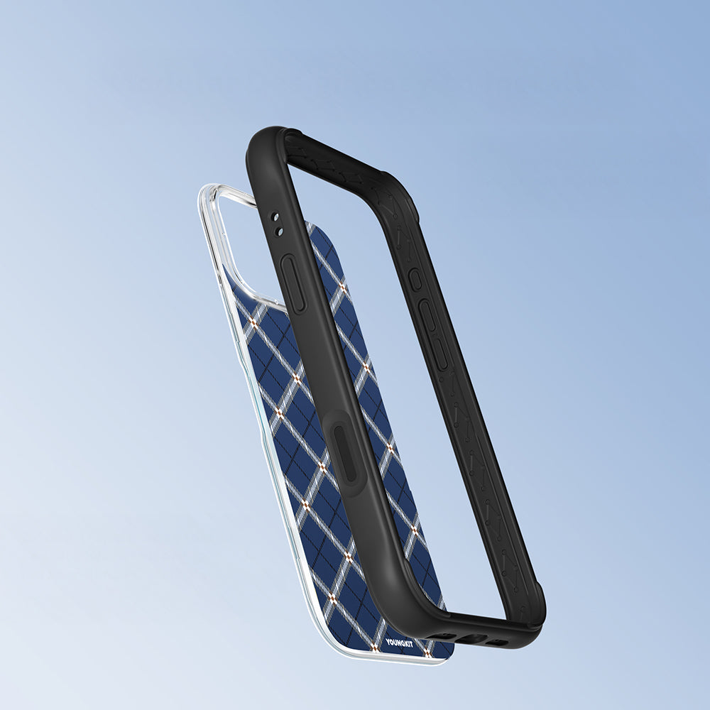 iPhone 16 Pro Kılıf M-safe Şarj Özellikli Youngkit Argyle Serisi Kapak