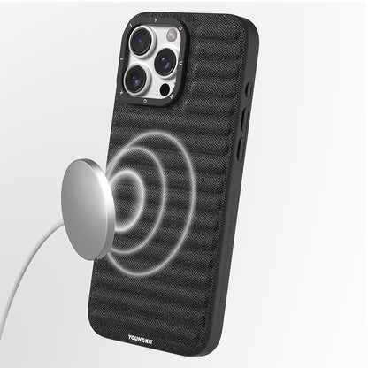iPhone 16 Pro Kılıf M-safe Şarj Özellikli Youngkit Canvas Serisi Kapak