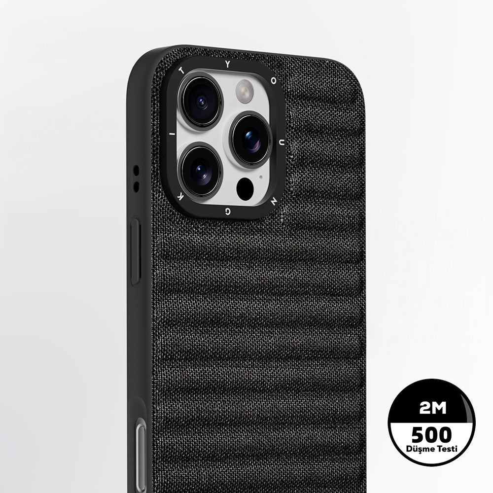 iPhone 16 Pro Kılıf M-safe Şarj Özellikli Youngkit Canvas Serisi Kapak