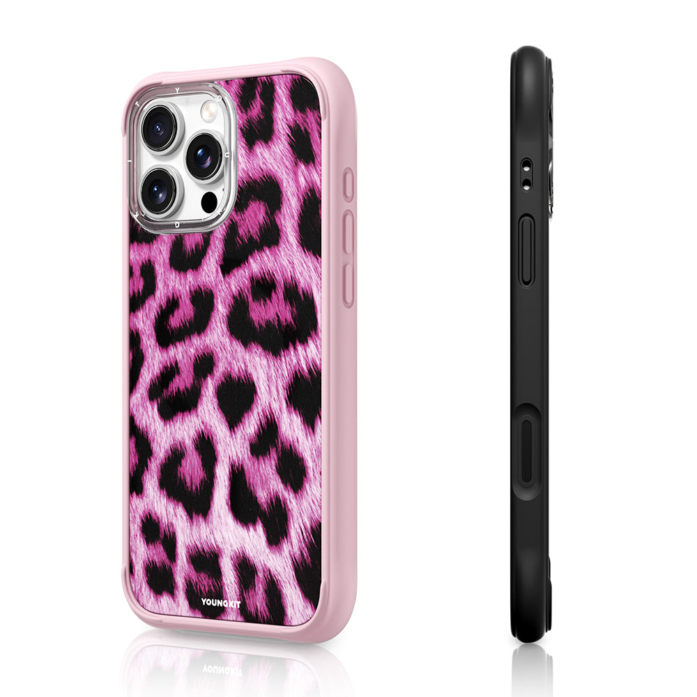 iPhone 16 Pro Kılıf M-safe Şarj Özellikli Youngkit Leopard Serisi Kapak