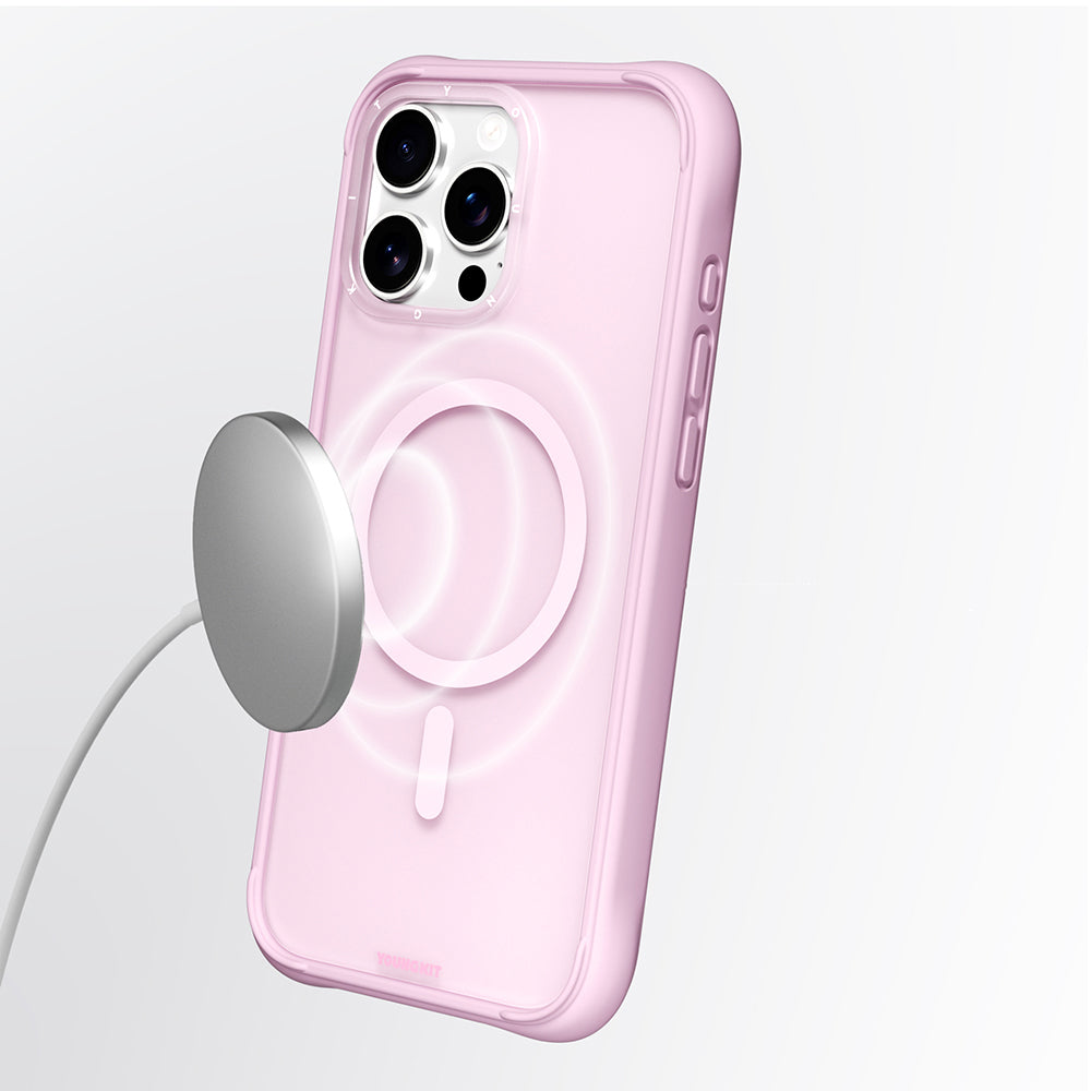iPhone 16 Pro Kılıf M-safe Şarj Özellikli Youngkit Macaroon Serisi Kapak