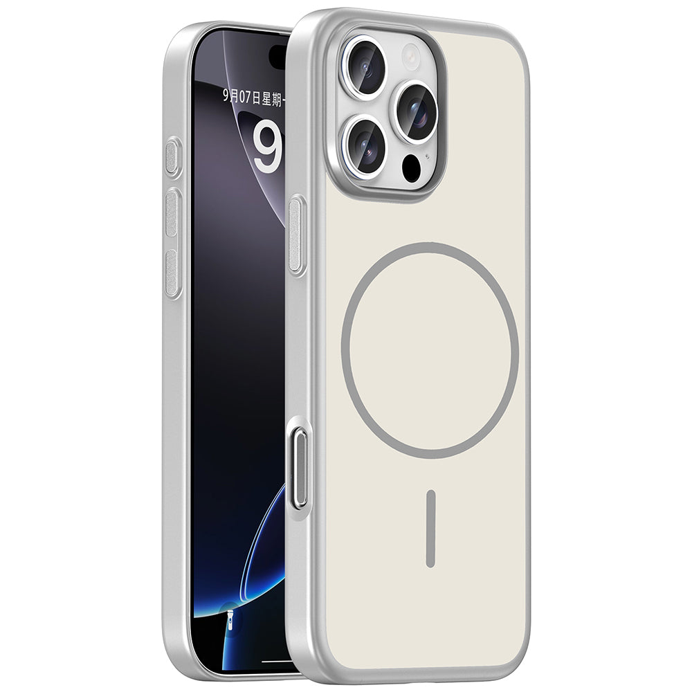 Apple iPhone 16 Pro Kılıf M-Safe Şarj Özellikli Zore Lora PC Kapak