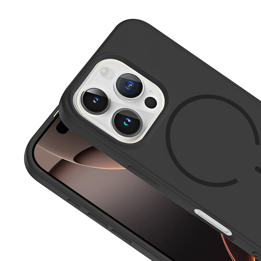 Apple iPhone 16 Pro Kılıf M-safe Şarj Özellikli Zore Meta Kapak