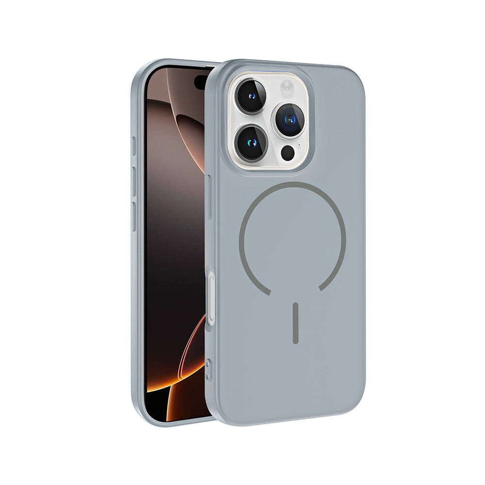 Apple iPhone 16 Pro Kılıf M-safe Şarj Özellikli Zore Meta Kapak