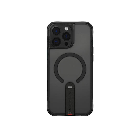 iPhone 16 Pro Kılıf M-safe Şarj Özellikli 360 Derece Dönebilen Standlı Skinarma Helix Kapak