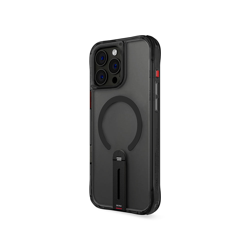 iPhone 16 Pro Kılıf M-safe Şarj Özellikli 360 Derece Dönebilen Standlı Skinarma Helix Kapak