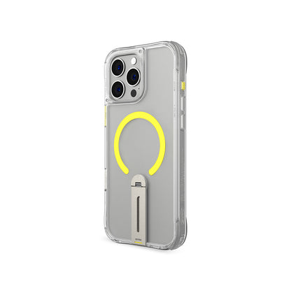 iPhone 16 Pro Kılıf M-safe Şarj Özellikli 360 Derece Dönebilen Standlı Skinarma Helix Kapak