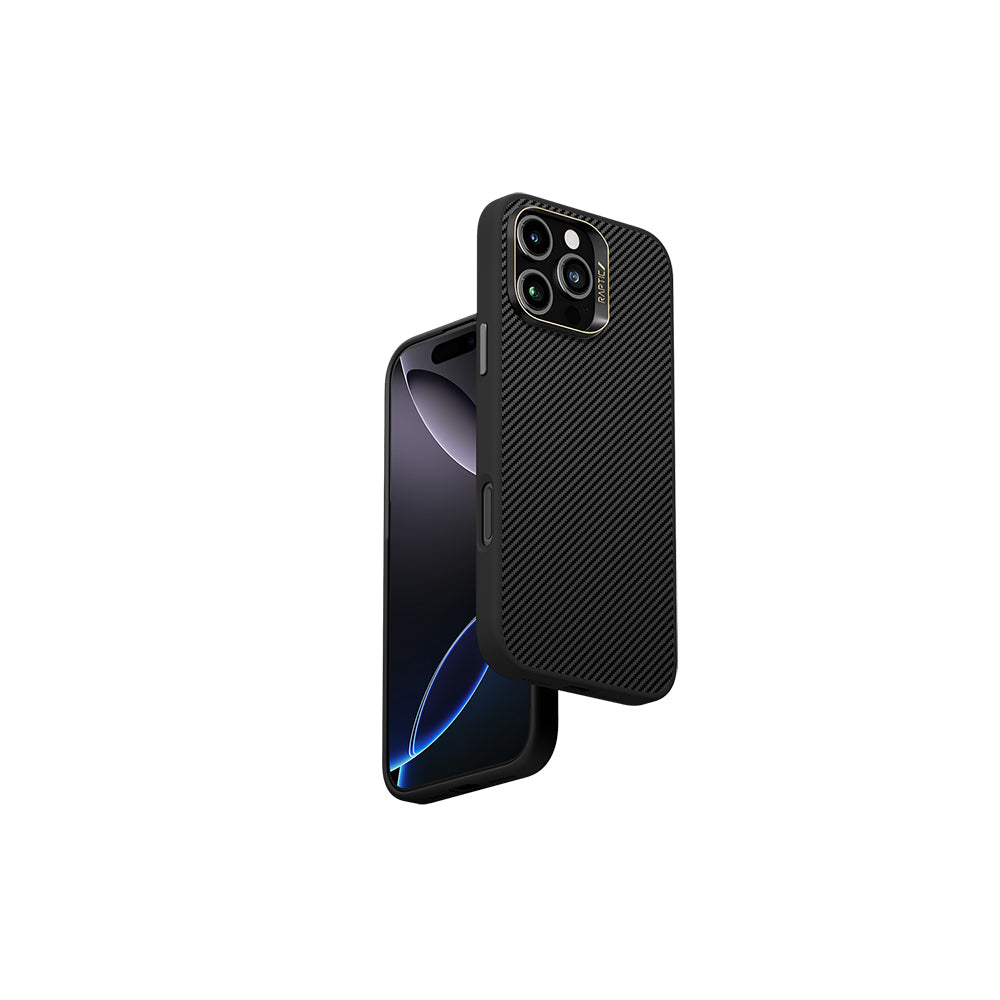 iPhone 16 Pro Kılıf M-safe Şarj Özellikli 600D Metal Kamera Çerçeveli Raptic Aramid Fiber Serisi Kapak
