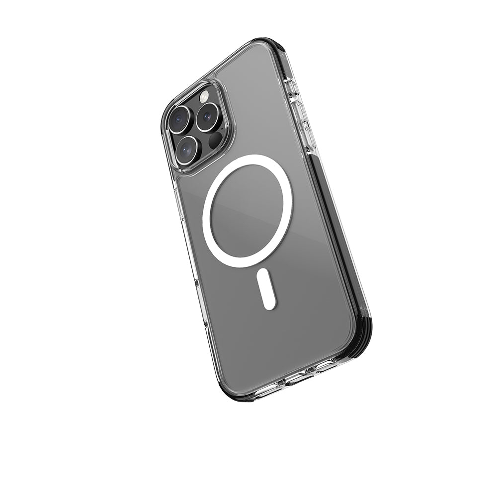 iPhone 16 Pro Kılıf M-safe Şarj Özellikli Airbag Tasarımlı Raptic Clear Serisi Şeffaf Kapak