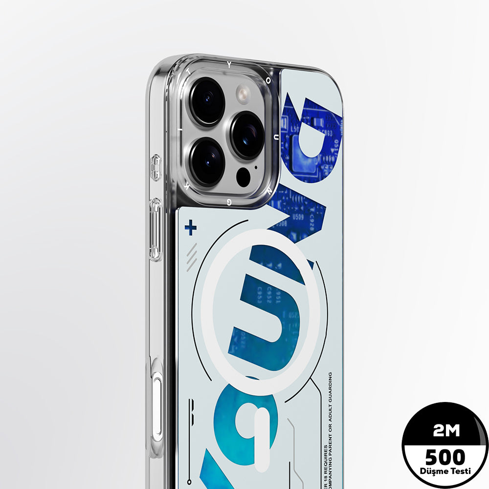 iPhone 16 Pro Kılıf M-safe Şarj Özellikli Airbagli Çift Katmanlı Youngkit Future Streamer Serisi Kapak