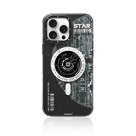 iPhone 16 Pro Kılıf M-safe Şarj Özellikli Airbagli Hologram Tasarımlı Youngkit Interstellar Serisi Kapak