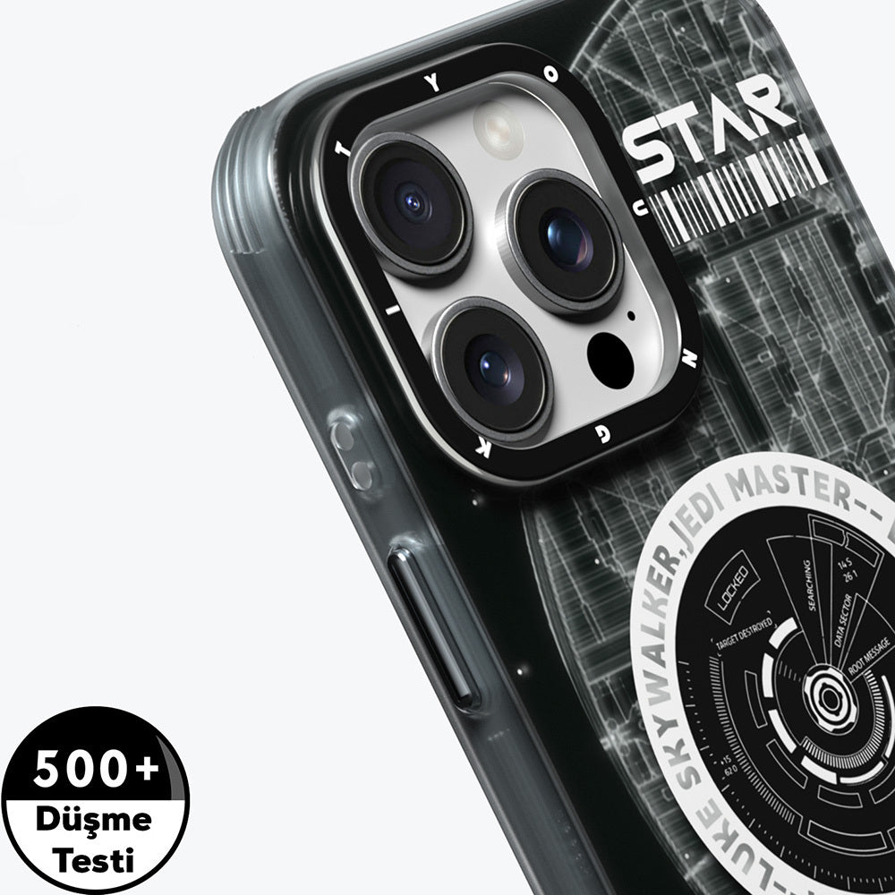 iPhone 16 Pro Kılıf M-safe Şarj Özellikli Airbagli Hologram Tasarımlı Youngkit Interstellar Serisi Kapak