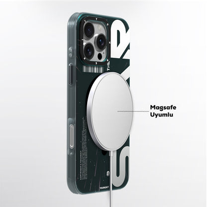 iPhone 16 Pro Kılıf M-safe Şarj Özellikli Airbagli Hologram Tasarımlı Youngkit Interstellar Serisi Kapak