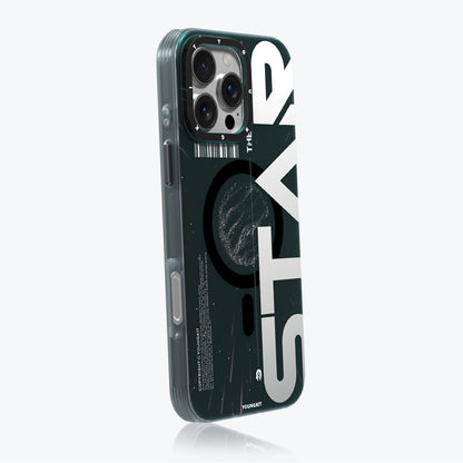 iPhone 16 Pro Kılıf M-safe Şarj Özellikli Airbagli Hologram Tasarımlı Youngkit Interstellar Serisi Kapak