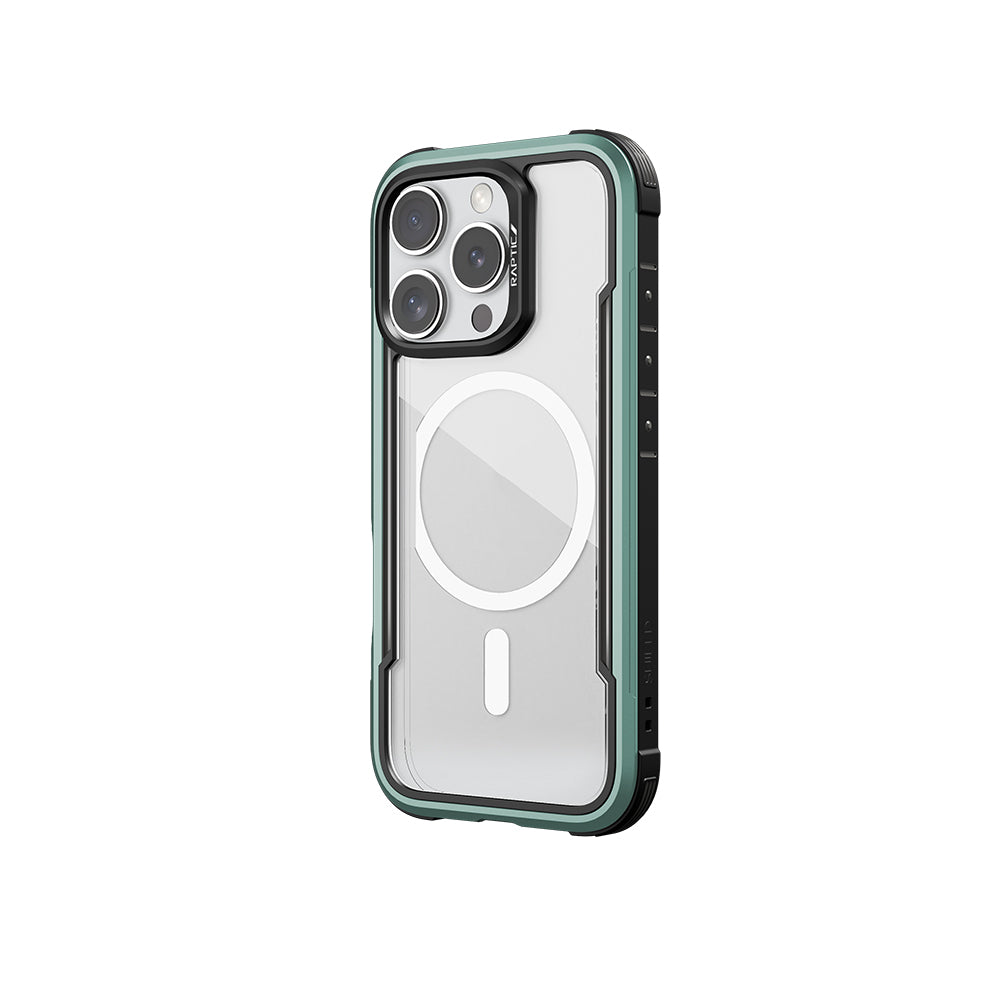 iPhone 16 Pro Kılıf M-safe Şarj Özellikli Airbagli Raptic Shield Serisi Şeffaf Arka Yüzey Kapak