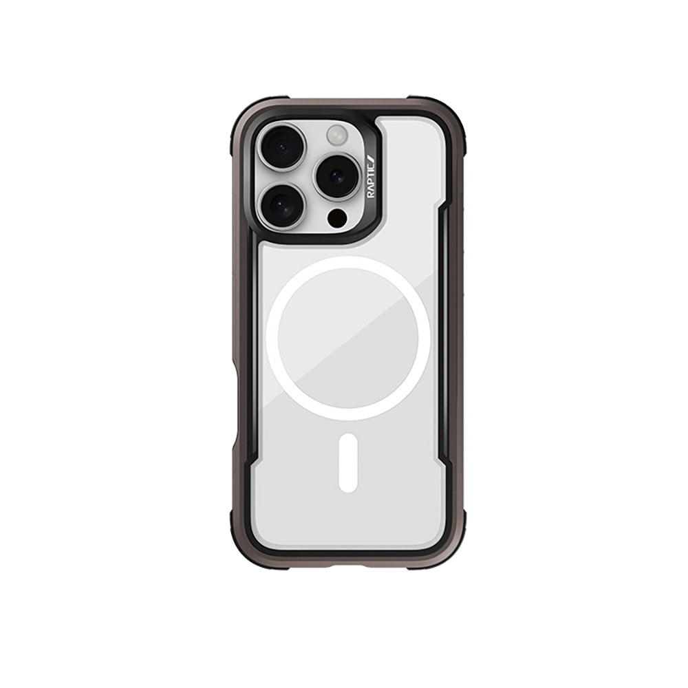 iPhone 16 Pro Kılıf M-safe Şarj Özellikli Airbagli Raptic Shield Serisi Şeffaf Arka Yüzey Kapak