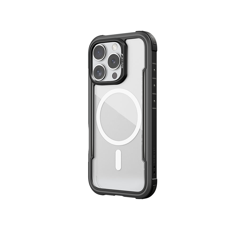 iPhone 16 Pro Kılıf M-safe Şarj Özellikli Airbagli Raptic Shield Serisi Şeffaf Arka Yüzey Kapak