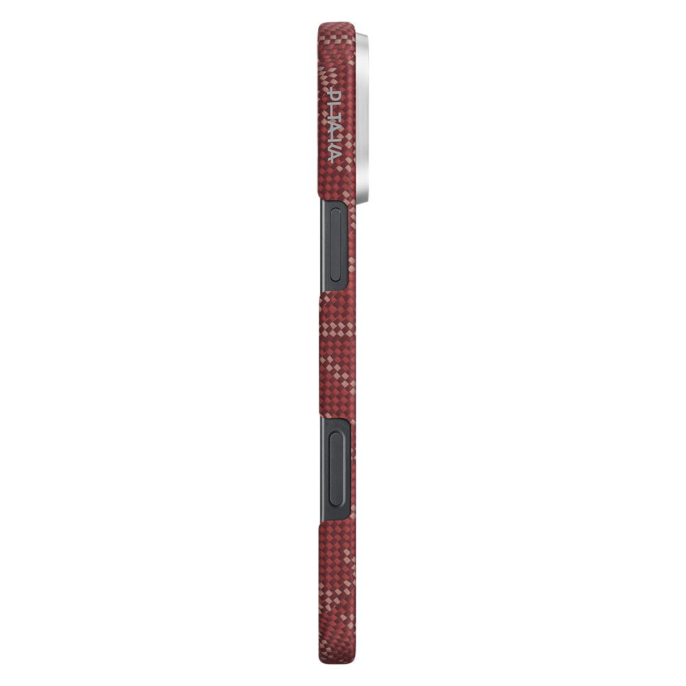 iPhone 16 Pro Kılıf M-safe Şarj Özellikli Aramid Fiber Pitaka Tactile Woven Monogram Serisi Kapak