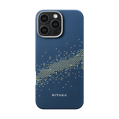 iPhone 16 Pro Kılıf M-safe Şarj Özellikli Aramid Fiber Pitaka Tactile Woven Starpeak Serisi Milky Way Galaxy Kapak