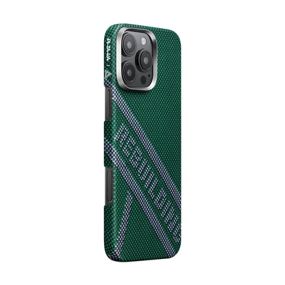 iPhone 16 Pro Kılıf M-safe Şarj Özellikli Aramid Fiber Re-TROS Tasarımlı Pitaka Tactile Woven Rebuilding Serisi Kapak