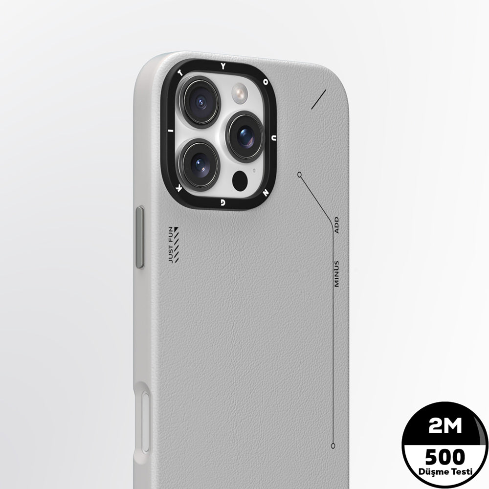 iPhone 16 Pro Kılıf M-safe Şarj Özellikli Basit Mat Deri Desenli Youngkit Tech Fashion Serisi Kapak