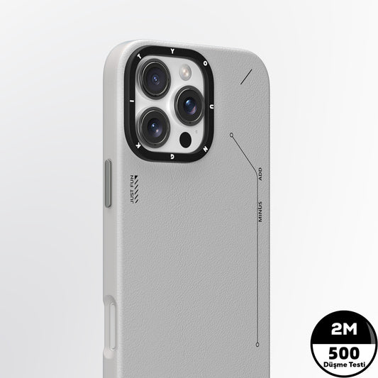 iPhone 16 Pro Kılıf M-safe Şarj Özellikli Basit Mat Deri Desenli Youngkit Tech Fashion Serisi Kapak