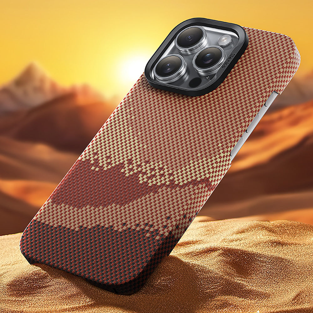 iPhone 16 Pro Kılıf M-safe Şarj Özellikli Benks GoldenTide ArmorAir 600D Kevlar Kapak