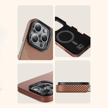 iPhone 16 Pro Kılıf M-safe Şarj Özellikli Benks GoldenTide ArmorAir 600D Kevlar Kapak
