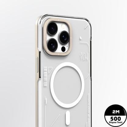 iPhone 16 Pro Kılıf M-safe Şarj Özellikli Çıkarılabilir Arka Yüzeyli Youngkit Mecha Kapak