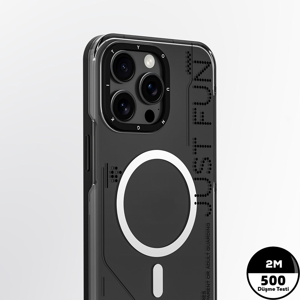 iPhone 16 Pro Kılıf M-safe Şarj Özellikli Çıkarılabilir Arka Yüzeyli Youngkit Mecha Kapak