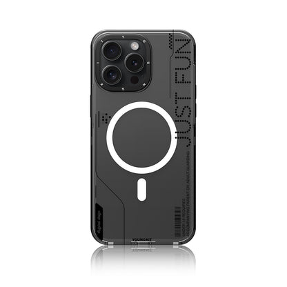 iPhone 16 Pro Kılıf M-safe Şarj Özellikli Çıkarılabilir Arka Yüzeyli Youngkit Mecha Kapak